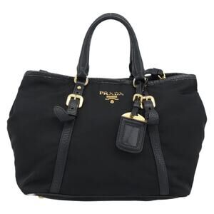 Prada Nylon Galleria Handbag Black